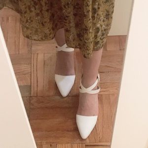 Giorgio Armani white wedge sandals